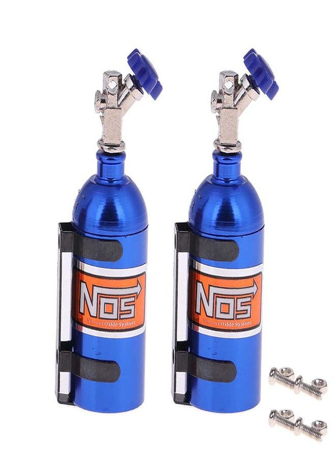 LAFEINA 2PCS Simulation Nitrogen NOS Bottle Decoration Accessories for 1:10 RC Crawler Car TRX4 SCX10 90046 D90 D110 TF2 (Blue) - Image 1